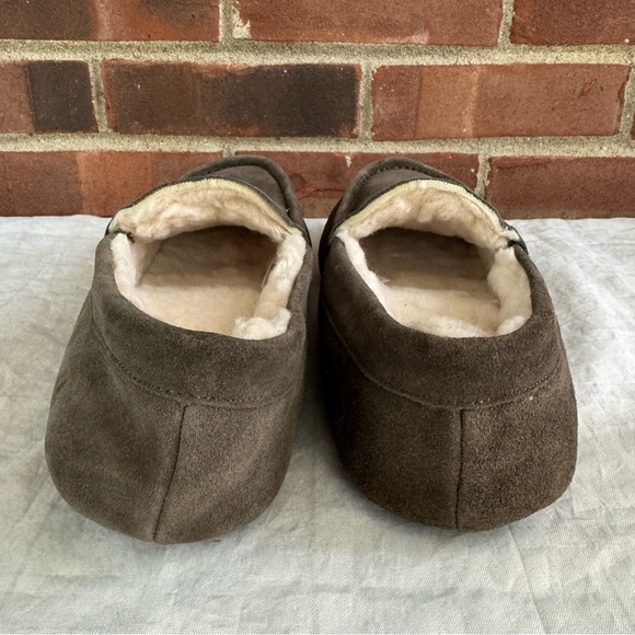Amazon Essentials Olive suede lined slip on moccasin Slipper Men's US 9 MINT - Picture 6 of 10